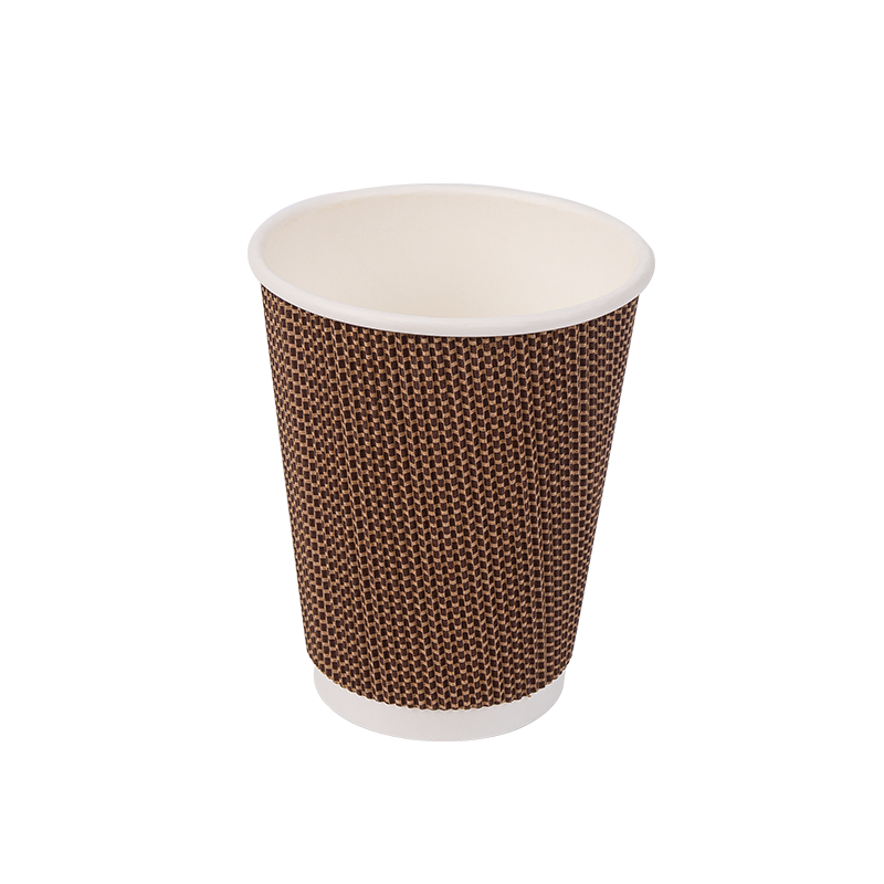 12oz Disposable Biodegradable Corrugated Paper Cucurbitulae