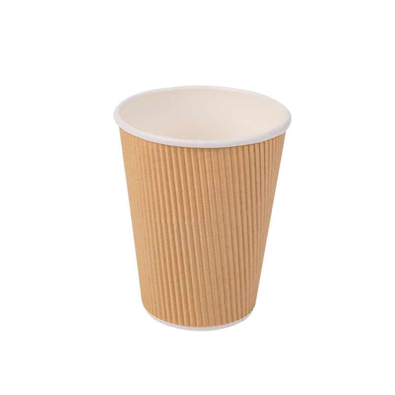 12oz Disposable Biodegradable Corrugated Paper Cucurbitulae
