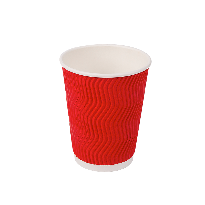 12oz Disposable Biodegradable Corrugated Paper Cucurbitulae
