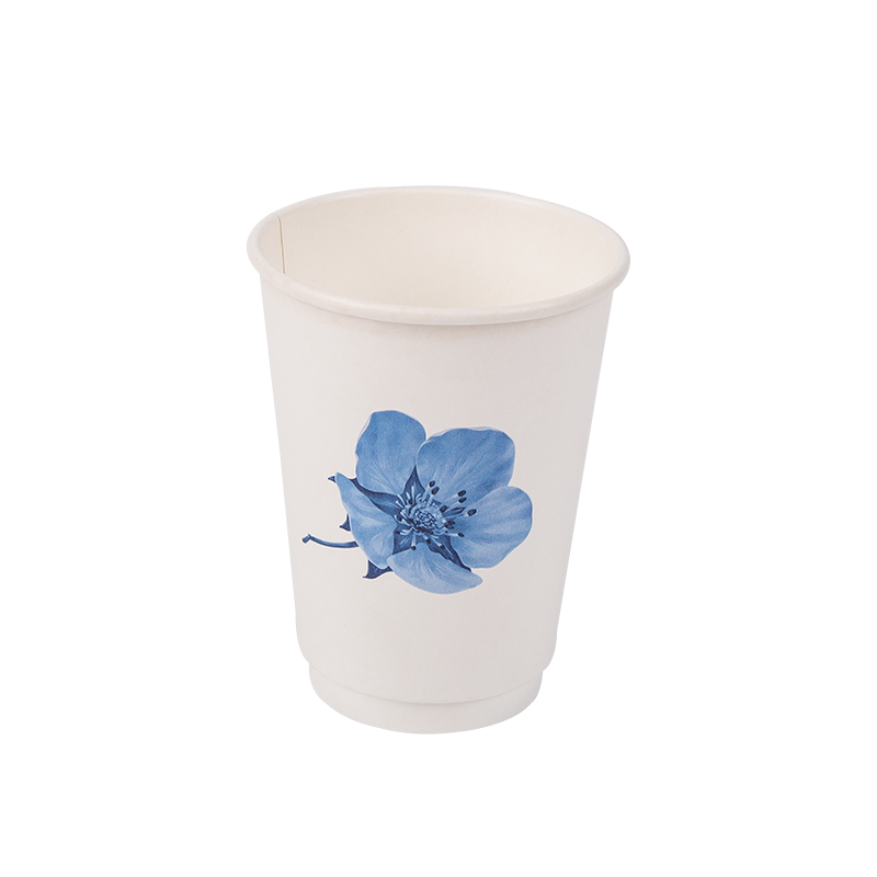 12oz Disposable Biodegradable Double-layer Paper Cup
