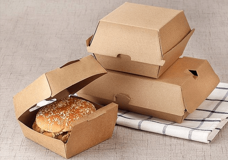 Hamburger Paper Box Biodegradable Disposable