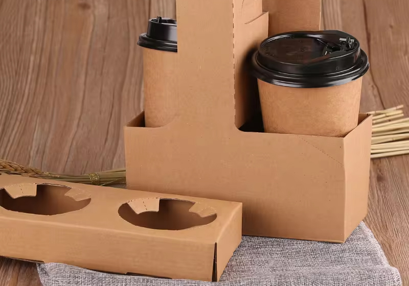 PROMPTU Kraft Paper Double Cup Holder