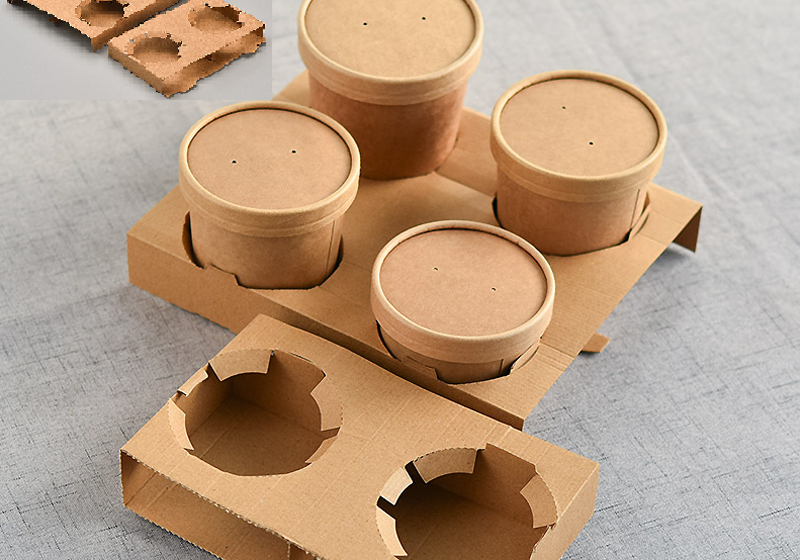 PROMPTU Kraft Paper Four Cup Holder